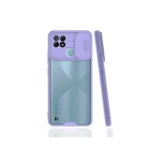 Realme C21 Kılıf Platin Kamera Koruma Silikon - Lila