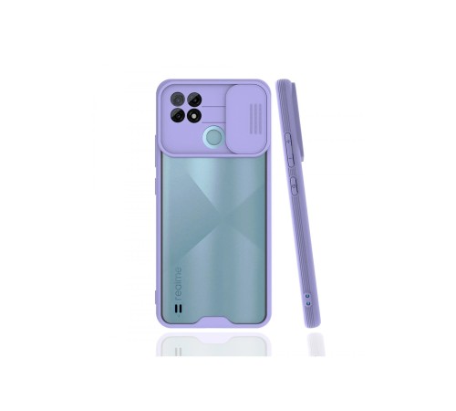 Realme C21 Kılıf Platin Kamera Koruma Silikon - Lila Realme C21 Kılıf Platin Kamera Koruma Silikon - Lila