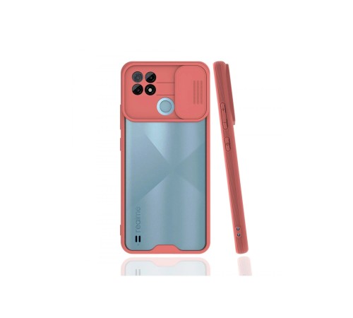 Realme C21 Kılıf Platin Kamera Koruma Silikon - Pembe