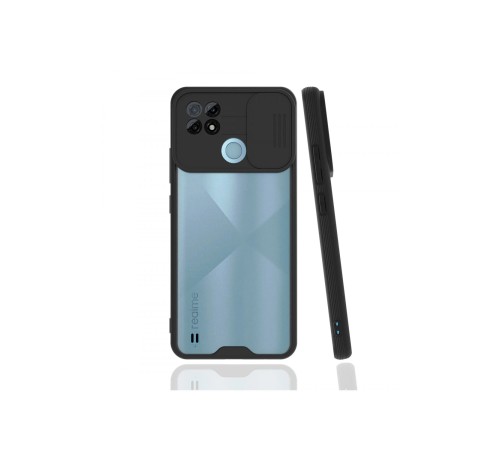 Realme C21 Kılıf Platin Kamera Koruma Silikon - Siyah Realme C21 Kılıf Platin Kamera Koruma Silikon - Siyah
