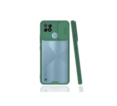 Realme C21 Kılıf Platin Kamera Koruma Silikon - Yeşil Realme C21 Kılıf Platin Kamera Koruma Silikon - Yeşil