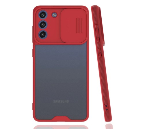 Samsung Galaxy S21 FE Kılıf Platin Kamera Koruma Silikon - Kırmızı Samsung Galaxy S21 FE Kılıf Platin Kamera Koruma Silikon - Kırmızı