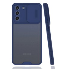Samsung Galaxy S21 FE Kılıf Platin Kamera Koruma Silikon - Lacivert