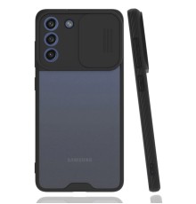 Samsung Galaxy S21 FE Kılıf Platin Kamera Koruma Silikon - Siyah