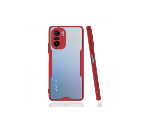 Xiaomi Poco F3 Kılıf Platin Silikon - Kırmızı Xiaomi Poco F3 Kılıf Platin Silikon - Kırmızı