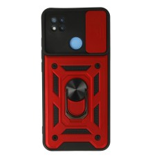Xiaomi Redmi 9C Kılıf Pars Lens Yüzüklü Silikon - Kırmızı