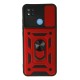 Xiaomi Redmi 9C Kılıf Pars Lens Yüzüklü Silikon - Kırmızı