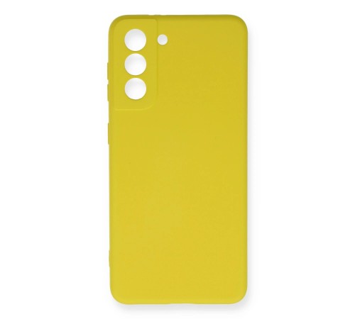 Samsung Galaxy S21 FE Kılıf Nano içi Kadife Silikon - Sarı