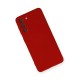 Samsung Galaxy S21 FE Kılıf Nano içi Kadife Silikon - Kırmızı