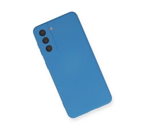 Samsung Galaxy S21 FE Kılıf Nano içi Kadife Silikon - Mavi Samsung Galaxy S21 FE Kılıf Nano içi Kadife Silikon - Mavi