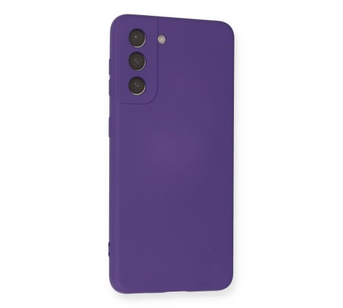Samsung Galaxy S21 FE Kılıf Nano içi Kadife Silikon - Mor Samsung Galaxy S21 FE Kılıf Nano içi Kadife Silikon - Mor