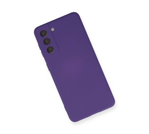 Samsung Galaxy S21 FE Kılıf Nano içi Kadife Silikon - Mor Samsung Galaxy S21 FE Kılıf Nano içi Kadife Silikon - Mor