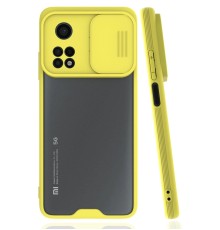 Xiaomi Mi 10T Pro Kılıf Platin Kamera Koruma Silikon - Sarı