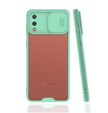Samsung Galaxy A02 Kılıf Platin Kamera Koruma Silikon - Açık Yeşil