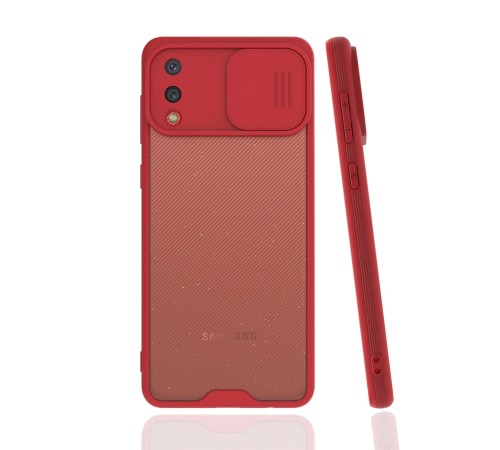 Samsung Galaxy A02 Kılıf Platin Kamera Koruma Silikon - Kırmızı Samsung Galaxy A02 Kılıf Platin Kamera Koruma Silikon - Kırmızı