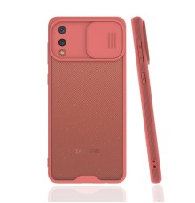 Samsung Galaxy A02 Kılıf Platin Kamera Koruma Silikon - Pembe