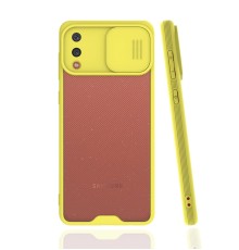 Samsung Galaxy A02 Kılıf Platin Kamera Koruma Silikon - Sarı