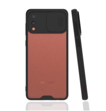 Samsung Galaxy A02 Kılıf Platin Kamera Koruma Silikon - Siyah