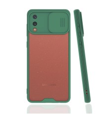 Samsung Galaxy A02 Kılıf Platin Kamera Koruma Silikon - Yeşil