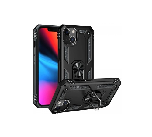 iPhone 13 Kılıf Sofya Yüzüklü Silikon Kapak - Siyah iPhone 13 Kılıf Sofya Yüzüklü Silikon Kapak - Siyah