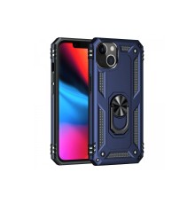 iPhone 13 Kılıf Sofya Yüzüklü Silikon Kapak - Lacivert