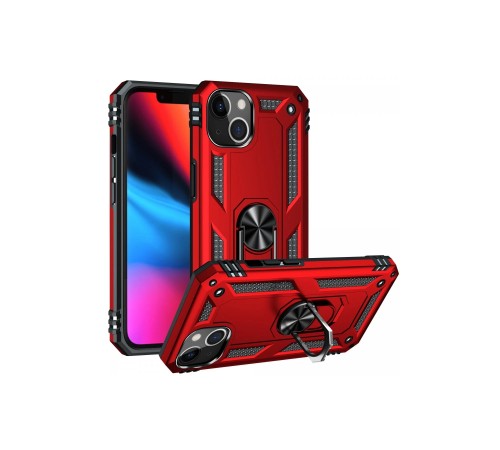 iPhone 13 Kılıf Sofya Yüzüklü Silikon Kapak - Kırmızı iPhone 13 Kılıf Sofya Yüzüklü Silikon Kapak - Kırmızı