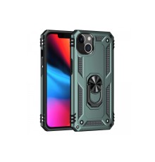 iPhone 13 Kılıf Sofya Yüzüklü Silikon Kapak - Yeşil