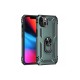 iPhone 13 Kılıf Sofya Yüzüklü Silikon Kapak - Yeşil