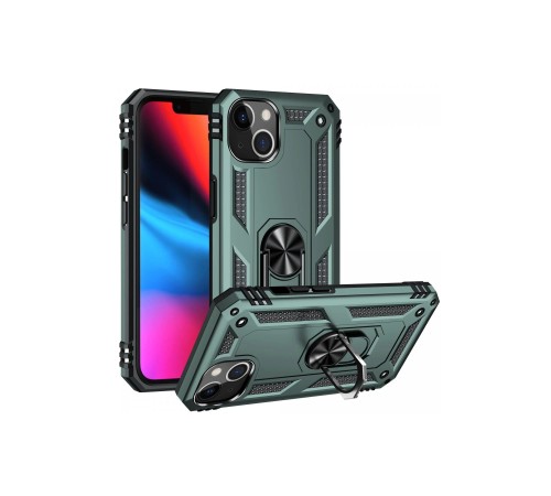 iPhone 13 Kılıf Sofya Yüzüklü Silikon Kapak - Yeşil iPhone 13 Kılıf Sofya Yüzüklü Silikon Kapak - Yeşil