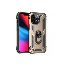 iPhone 13 Pro Kılıf Sofya Yüzüklü Silikon Kapak - Gold