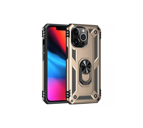 iPhone 13 Pro Kılıf Sofya Yüzüklü Silikon Kapak - Gold