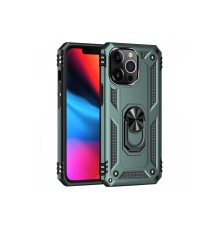 iPhone 13 Pro Kılıf Sofya Yüzüklü Silikon Kapak - Yeşil