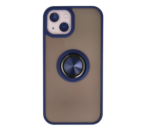 iPhone 13 Kılıf Montreal Yüzüklü Silikon Kapak - Lacivert iPhone 13 Kılıf Montreal Yüzüklü Silikon Kapak - Lacivert