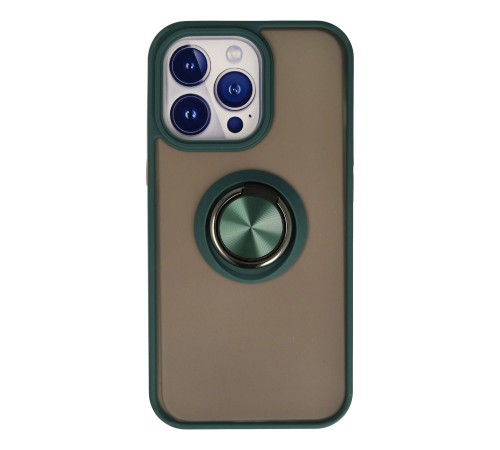 iPhone 13 Pro Kılıf Montreal Yüzüklü Silikon Kapak - Yeşil iPhone 13 Pro Kılıf Montreal Yüzüklü Silikon Kapak - Yeşil