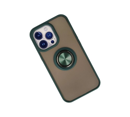 iPhone 13 Pro Kılıf Montreal Yüzüklü Silikon Kapak - Yeşil iPhone 13 Pro Kılıf Montreal Yüzüklü Silikon Kapak - Yeşil