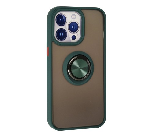 iPhone 13 Pro Kılıf Montreal Yüzüklü Silikon Kapak - Yeşil iPhone 13 Pro Kılıf Montreal Yüzüklü Silikon Kapak - Yeşil