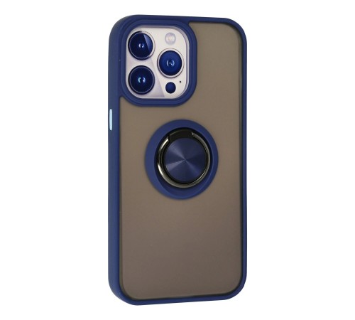 iPhone 13 Pro Kılıf Montreal Yüzüklü Silikon Kapak - Lacivert iPhone 13 Pro Kılıf Montreal Yüzüklü Silikon Kapak - Lacivert
