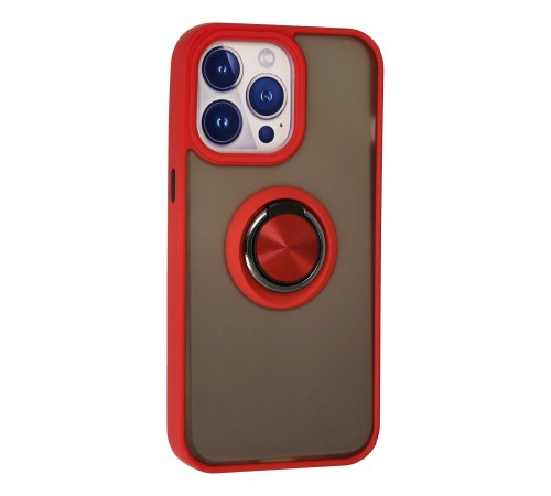 iPhone 13 Pro Max Kılıf Montreal Yüzüklü Silikon Kapak - Kırmızı iPhone 13 Pro Max Kılıf Montreal Yüzüklü Silikon Kapak - Kırmızı