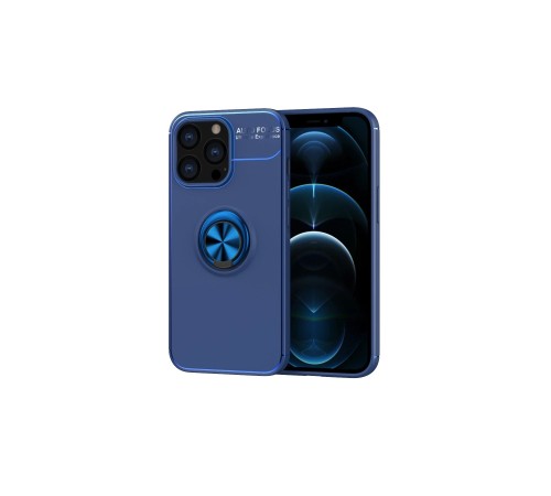 iPhone 13 Pro Kılıf Range Yüzüklü Silikon - Mavi iPhone 13 Pro Kılıf Range Yüzüklü Silikon - Mavi
