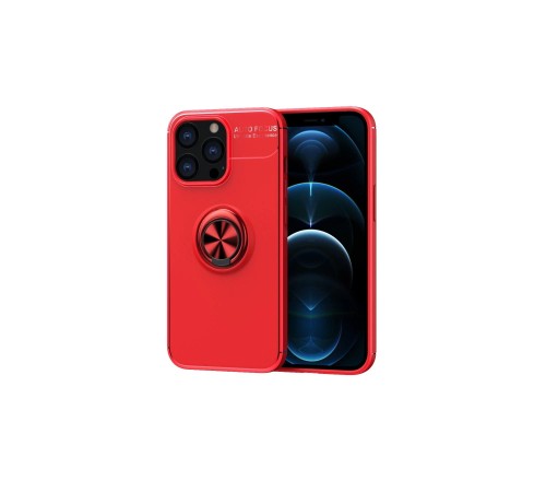 iPhone 13 Pro Kılıf Range Yüzüklü Silikon - Kırmızı iPhone 13 Pro Kılıf Range Yüzüklü Silikon - Kırmızı