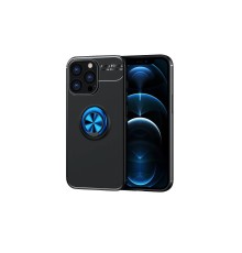 iPhone 13 Pro Kılıf Range Yüzüklü Silikon - Siyah-Mavi