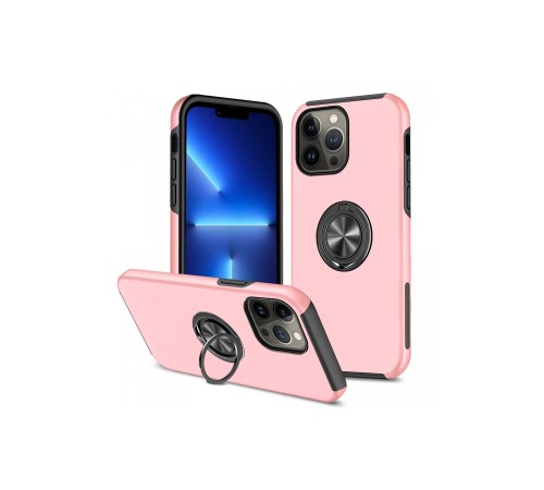 iPhone 13 Pro Kılıf Elit Yüzüklü Kapak - Pembe iPhone 13 Pro Kılıf Elit Yüzüklü Kapak - Pembe