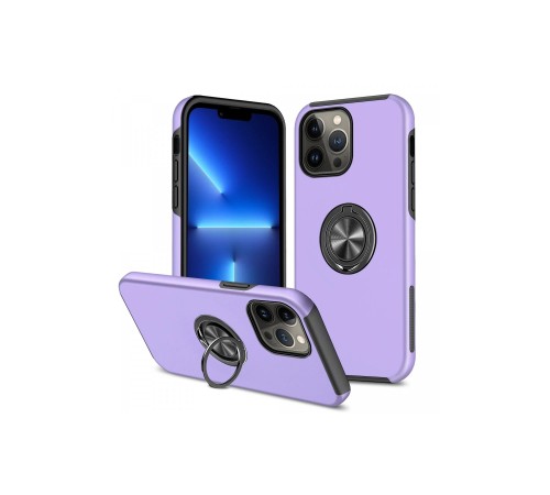 iPhone 13 Pro Kılıf Elit Yüzüklü Kapak - Mor iPhone 13 Pro Kılıf Elit Yüzüklü Kapak - Mor