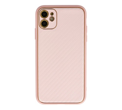 iPhone 12 Kılıf Coco Karbon Silikon - Pembe iPhone 12 Kılıf Coco Karbon Silikon - Pembe