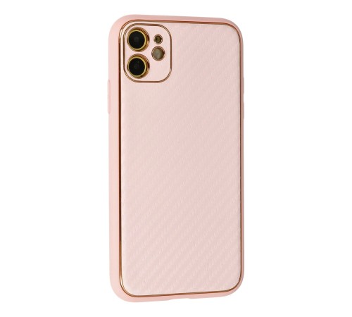 iPhone 12 Kılıf Coco Karbon Silikon - Pembe iPhone 12 Kılıf Coco Karbon Silikon - Pembe