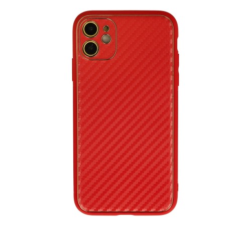 iPhone 12 Kılıf Coco Karbon Silikon - Kırmızı iPhone 12 Kılıf Coco Karbon Silikon - Kırmızı