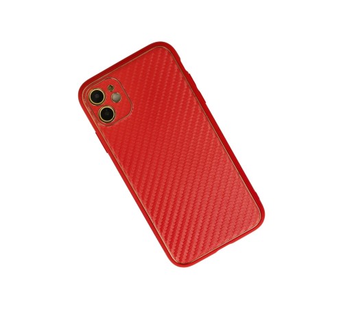 iPhone 12 Kılıf Coco Karbon Silikon - Kırmızı iPhone 12 Kılıf Coco Karbon Silikon - Kırmızı