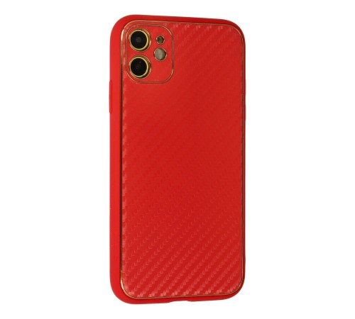 iPhone 12 Kılıf Coco Karbon Silikon - Kırmızı iPhone 12 Kılıf Coco Karbon Silikon - Kırmızı