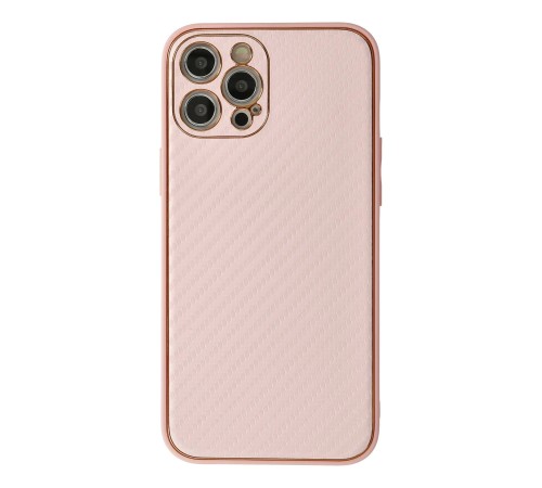 iPhone 12 Pro Kılıf Coco Karbon Silikon - Pembe iPhone 12 Pro Kılıf Coco Karbon Silikon - Pembe