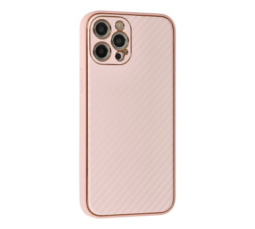 iPhone 12 Pro Kılıf Coco Karbon Silikon - Pembe iPhone 12 Pro Kılıf Coco Karbon Silikon - Pembe